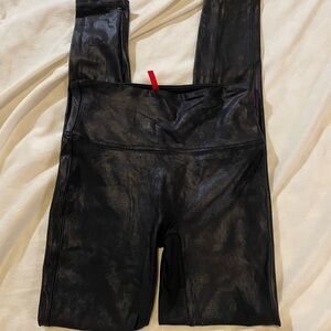 SPANX Shiny Black Leggings